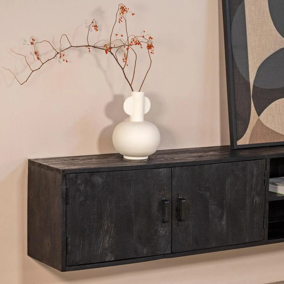 Giga Meubel Tv-meubel Zwevend - Zwart - 160cm - Tv-meubel Zen - Afbeelding 4