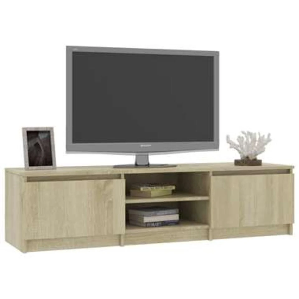 VidaXL Tv-meubel 140x40x35,5 Cm Bewerkt Hout Sonoma Eikenkleurig - Afbeelding 2