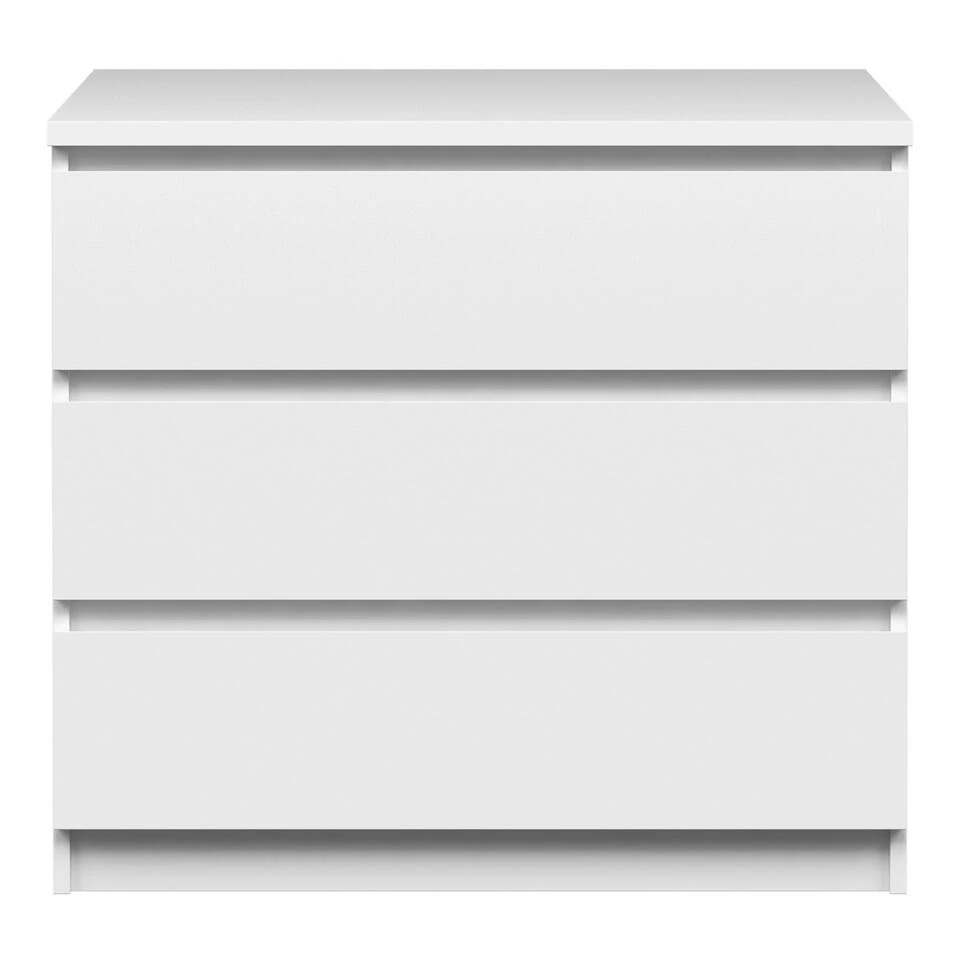 Ladekast Naia 3 Lades - Hoogglans Wit - 70,1x76,8x50 Cm