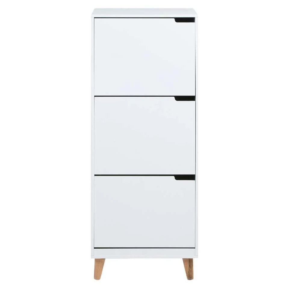 Schoenenkast Lagoa - Wit - 132x47x30 Cm