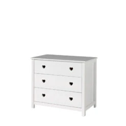 Vipack Commode Amori 3 Lades - Wit - 90x85,2x50 Cm