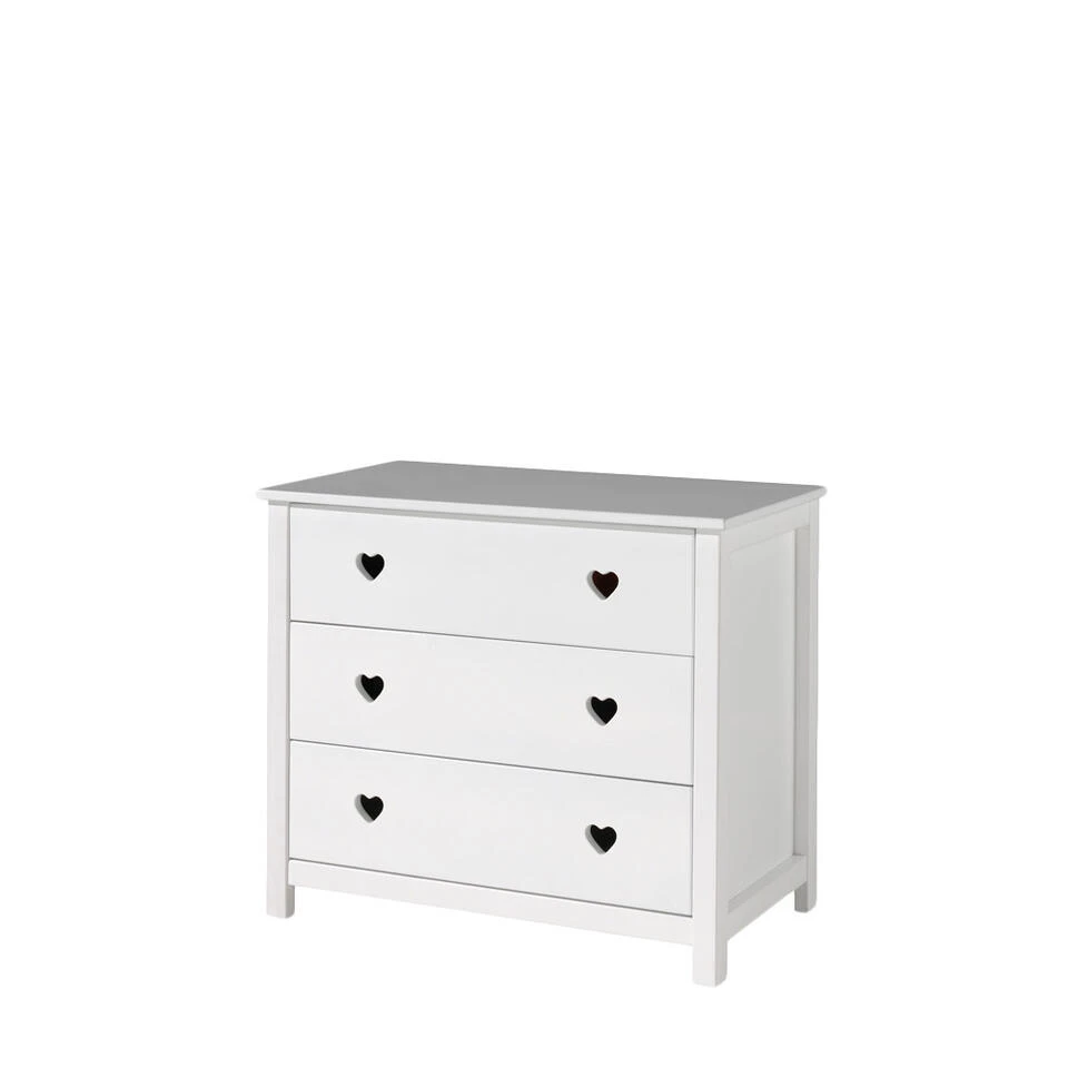 Vipack Commode Amori 3 Lades - Wit - 90x85,2x50 Cm