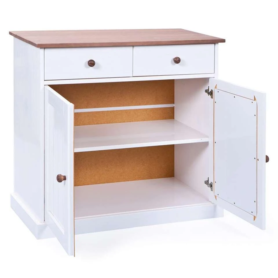 Dressoir Westerland - Wit - 86x90x45 Cm - Afbeelding 2