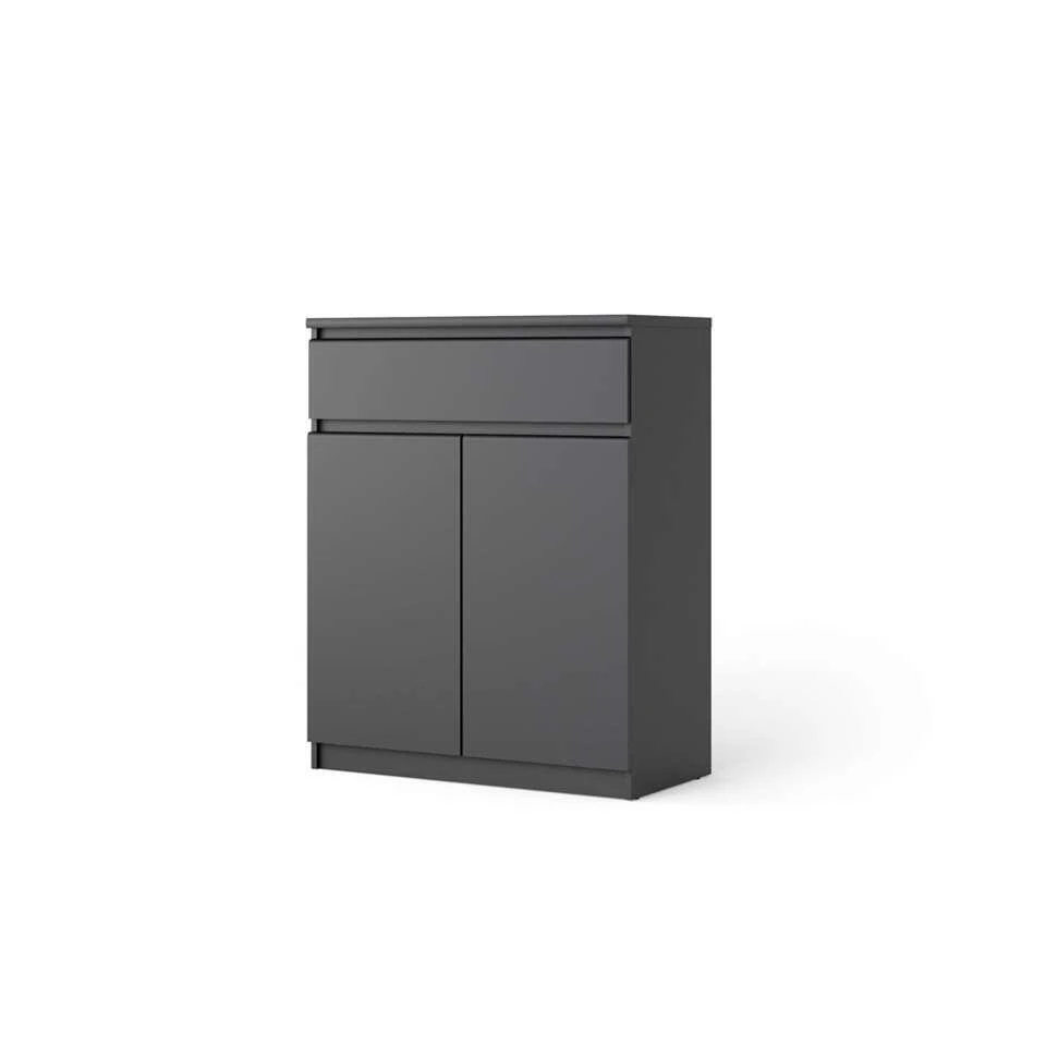 Dressoir Naia 3 Vaks- Mat Zwart - Afbeelding 3