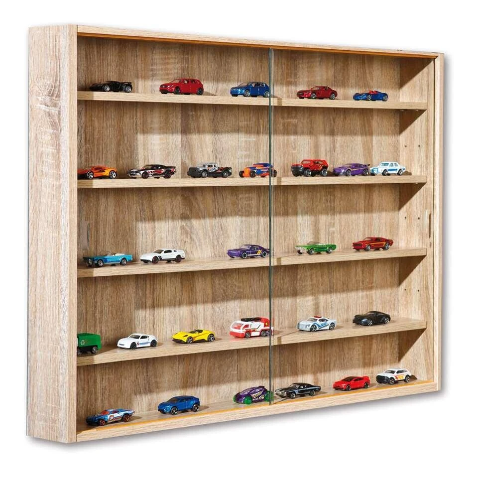 Vitrine Compilati - Eikenkleur - 60x80x9,5 Cm - Afbeelding 2