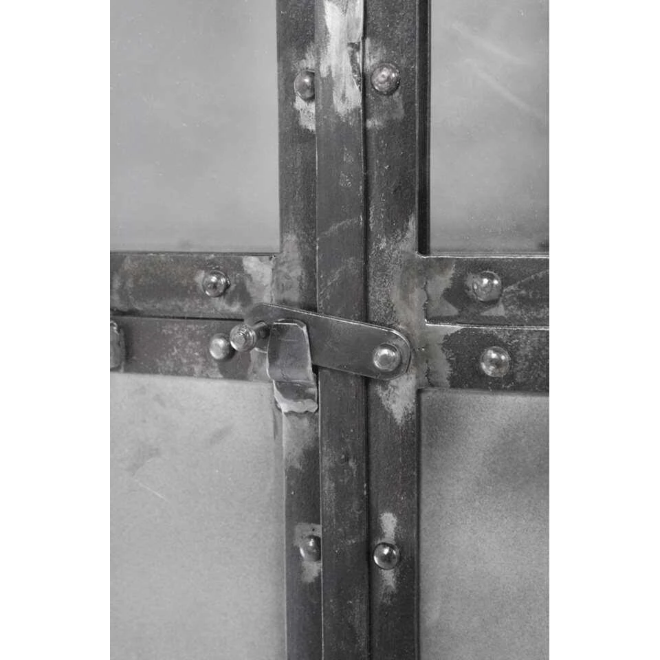 HSM Collection Vitrinekast Brooklyn - Zwart - 90x40x180 Cm - Afbeelding 3