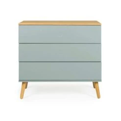 Tenzo Ladekast Dot 3 Lades - Lichtgroen/eiken - 79x90x43 Cm