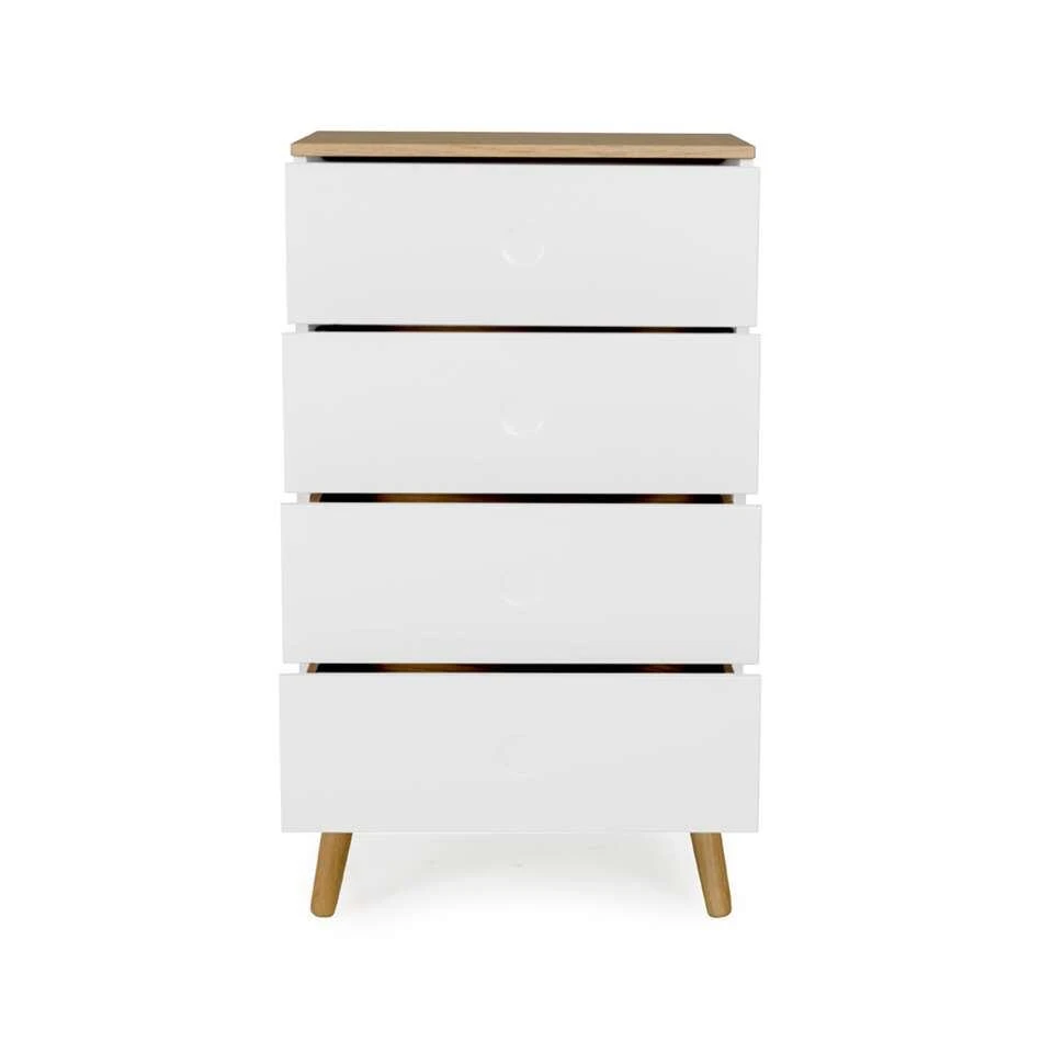Tenzo Ladekast Dot 4 Lades - Wit/eiken - 98x55x43 Cm - Afbeelding 3