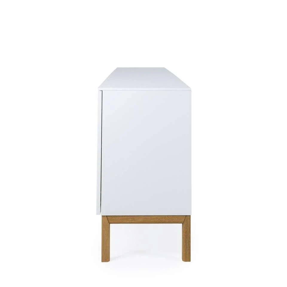 Tenzo Dressoir Patch 4 Deuren En 1 Lade - Wit/eikenkleur - 85x238,5x47 Cm - Afbeelding 4