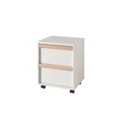 Vipack Rolcontainer Voor Bureau London - Wit - 59,7x48,1x40 Cm