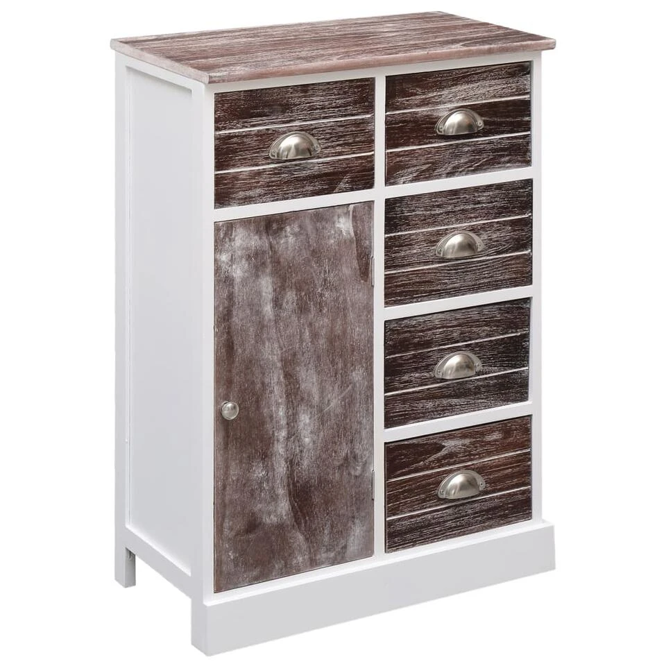 VidaXL Dressoir Met 10 Lades 113x30x79 Cm Hout Bruin - Afbeelding 3