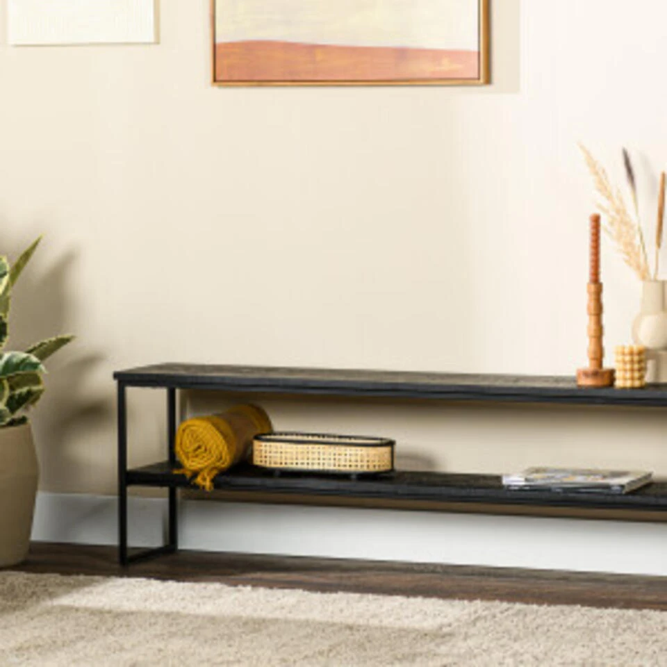 Hoyz Collection - TV-meubel B340 Zwart - 120x30x45 - Afbeelding 2