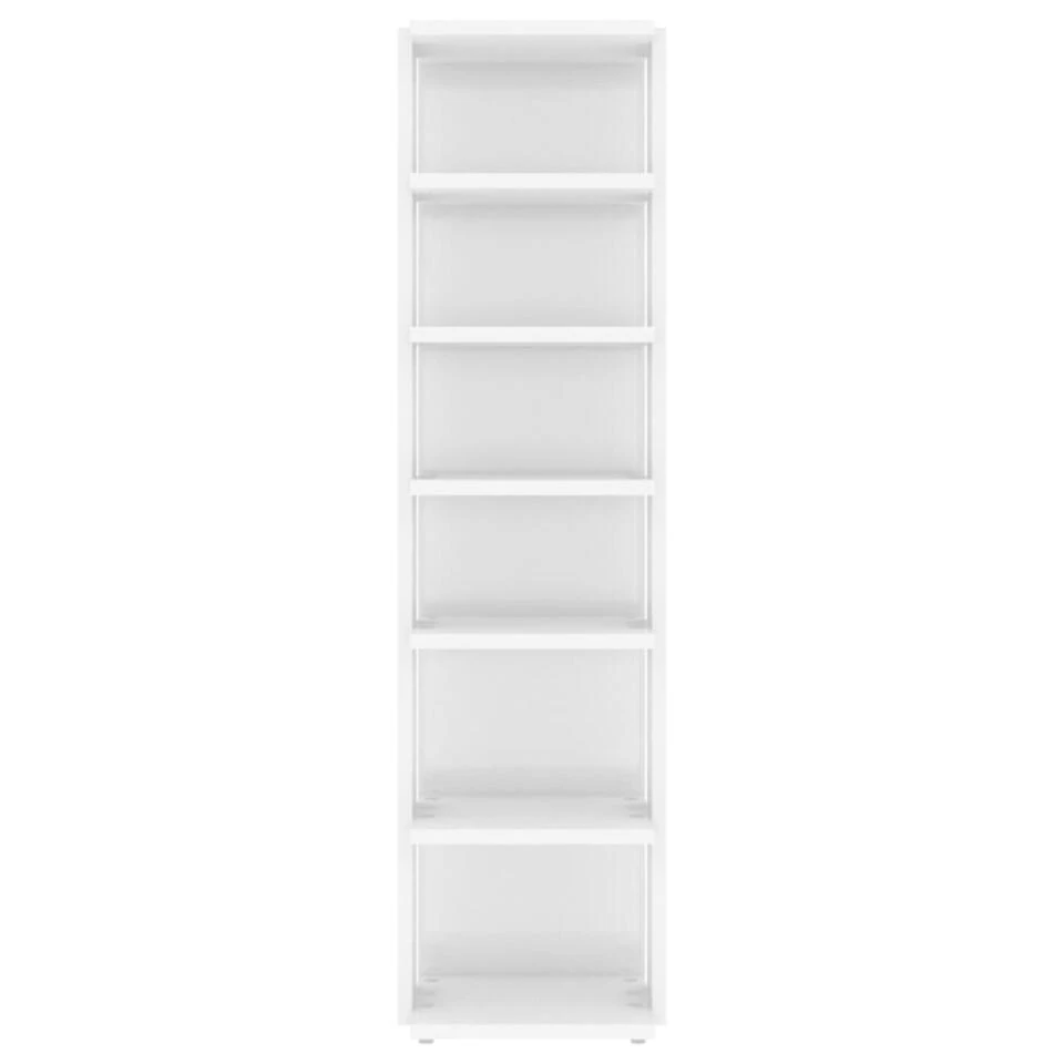 VidaXL Schoenenkast 27,5x27x102 Cm Bewerkt Hout Hoogglans Wit - Afbeelding 4