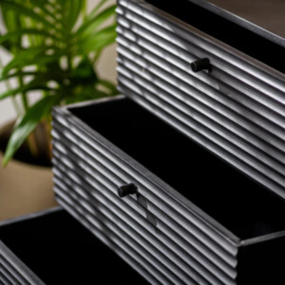 Hoyz Collection - Dressoir B340 Zwart - 160x40x76 - Afbeelding 4