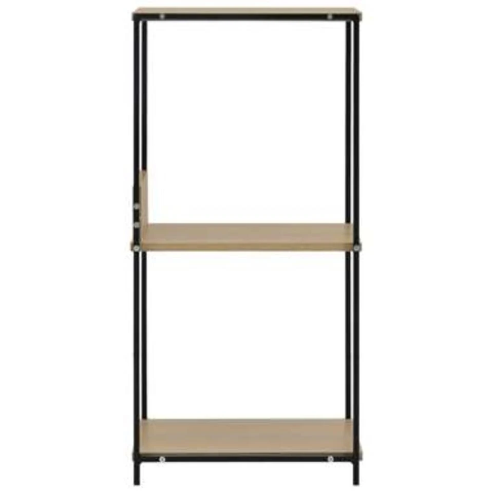 VidaXL Boekenkast 33,5x39,6x79,7 Cm Spaanplaat Zwart En Eikenkleurig - Afbeelding 4