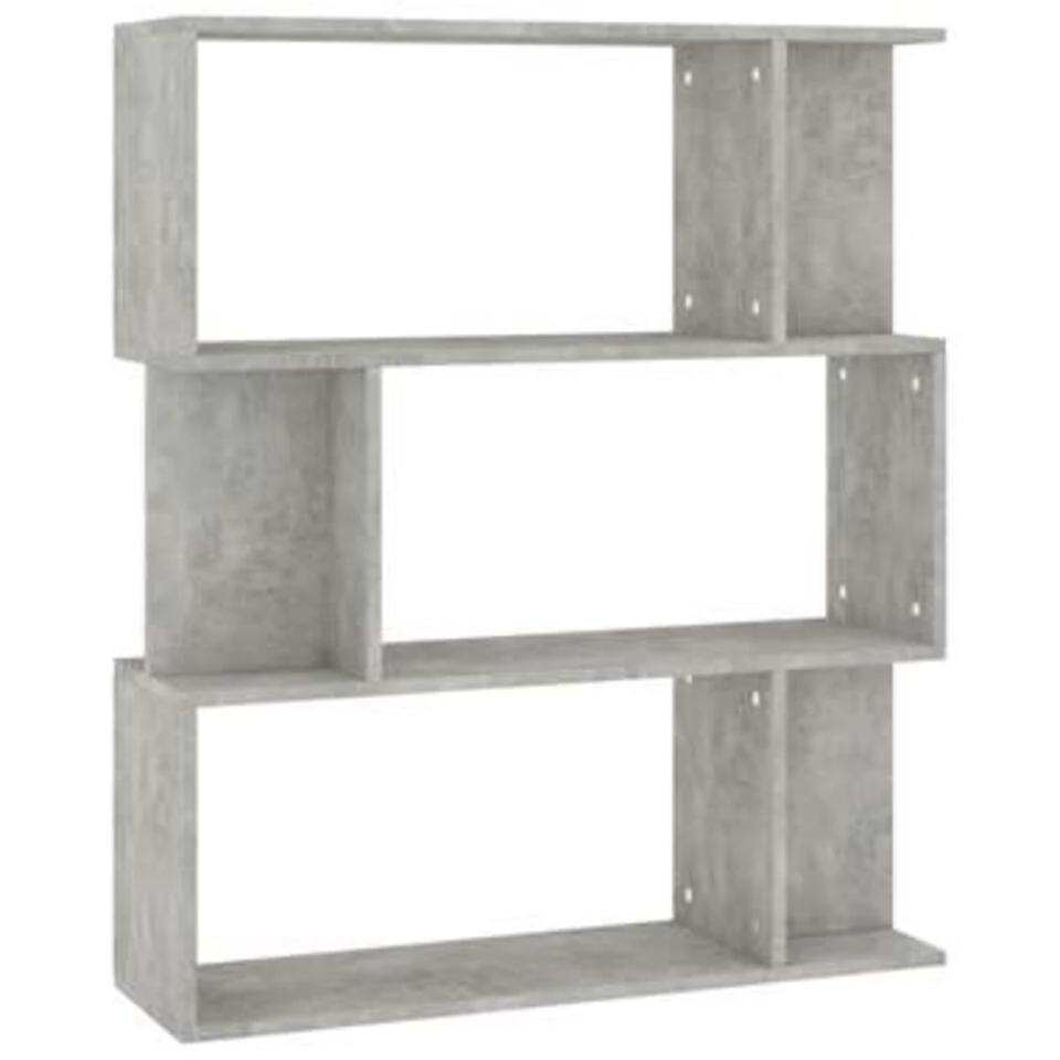VidaXL Boekenkast/kamerscherm 80x24x96 Cm Bewerkt Hout Betongrijs - Afbeelding 2
