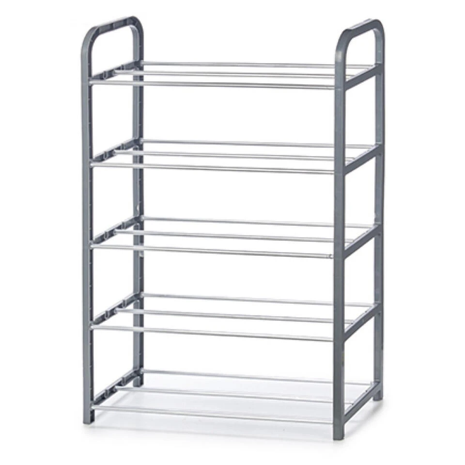 Arte R Schoenenrek - 5-laags - Kunststof - Zilver - 50 X 18 X 68 Cm - Afbeelding 2