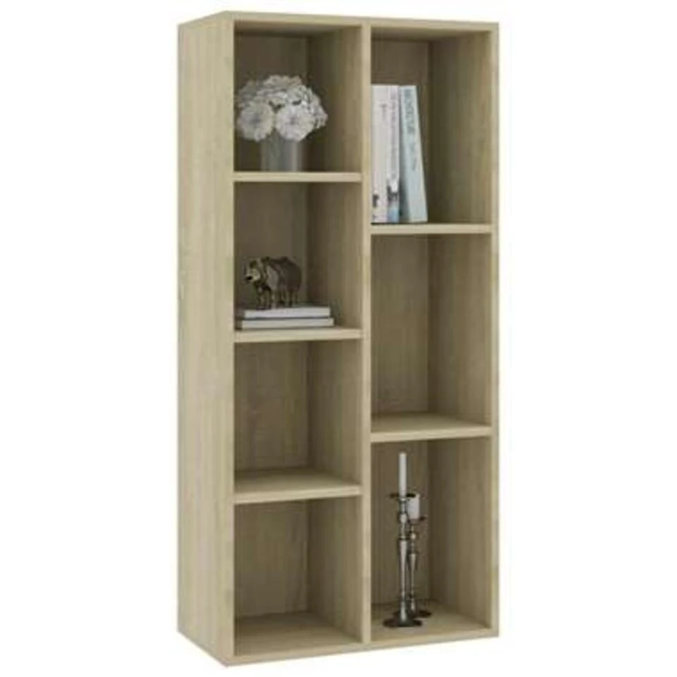 VidaXL Boekenkast 50x25x106 Cm Bewerkt Hout Sonoma Eikenkleurig - Afbeelding 3