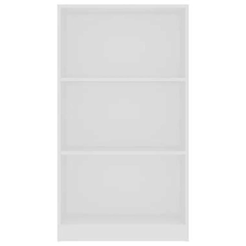 VidaXL Boekenkast Met 3 Schappen 60x24x109 Cm Bewerkt Hout Wit - Afbeelding 3