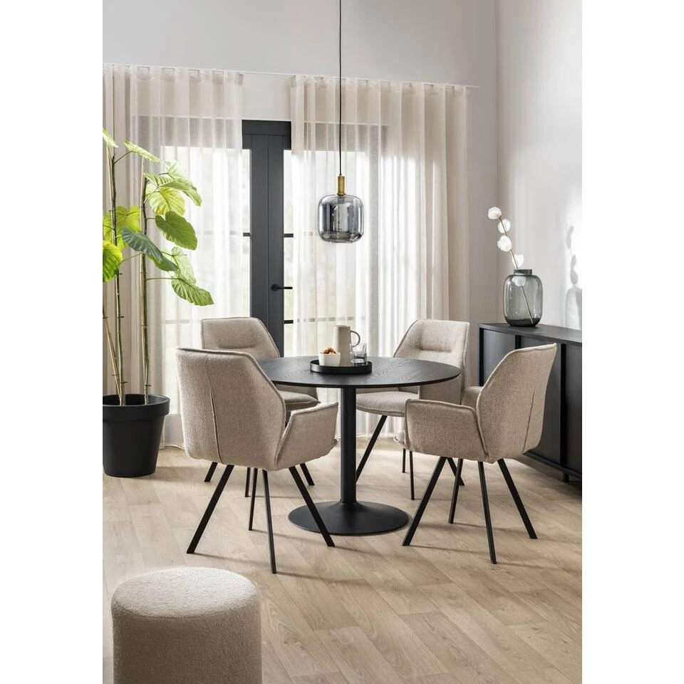 Dressoir Julia - Zwart - 86x156x40 Cm - Afbeelding 4